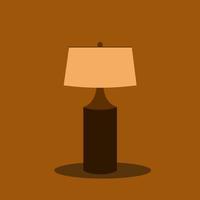 Flat illustration of table lamp vector