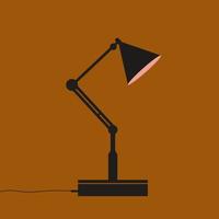 Flat illustration of table lamp vector