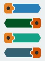 Editable Puzzle Infographic Vector Template with Bullets for Data Visualization