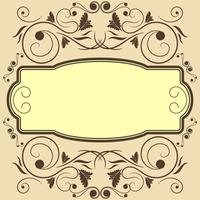 Editable Square Vintage Swirl Frame Vector for Text Background