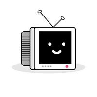 Cute Doodle Television Vector Character Good For Illustration, Icon, and Any Graphic Resource