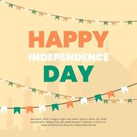 Happy India Independence Day Social Media Design vector