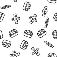 Watch Tracker Vector Seamless Pattern