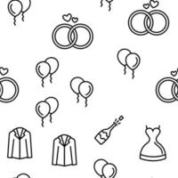 Wedding And Engaging Vector Seamless Pattern