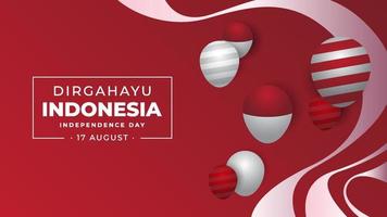 Indonesia independence day background design vector