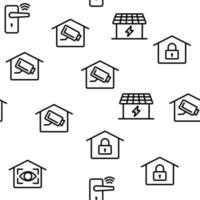Smart Home Vector Seamless Pattern