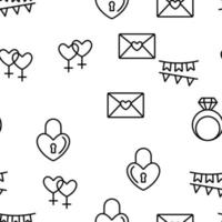 Wedding And Engaging Vector Seamless Pattern