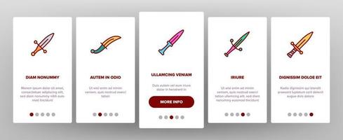 Dagger, Sharp Weapon Vector Onboarding Mobile App Page Screen