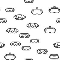 Game Goggles Vector Seamless Pattern