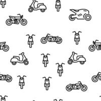 Motorbike Seamless Pattern Vector