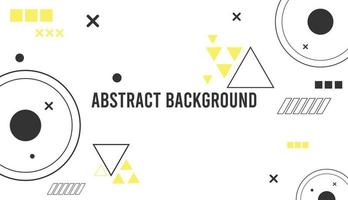 Flat geometric background with white color and copy space vector