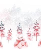 bosque de invierno paisaje de invierno tarjeta de año nuevo foto