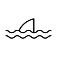 Gently shark the icon vector. Isolated contour symbol illustration vector