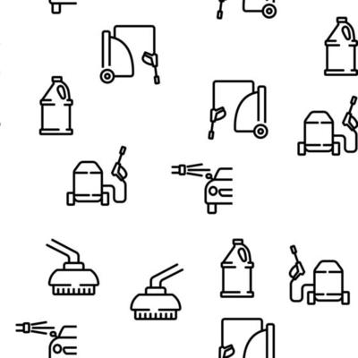 Pressure Washer Tool Vector Seamless Pattern