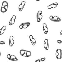 Diving Goggles Tool Vector Seamless Pattern