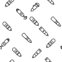 3d Pen Printing Gadget Vector Seamless Pattern