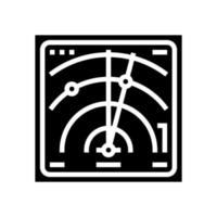 tecnología de ubicación de radar icono de glifo ilustración vectorial vector