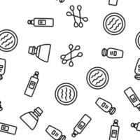 Makeup Remover Lotion Vector Seamless Pattern