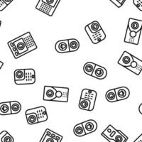 Intercom Communication Vector Seamless Pattern