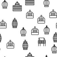 Cage Domestic Animal Vector Seamless Pattern