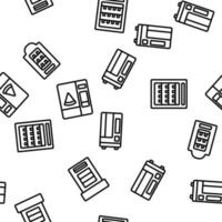 Vending Machine Selling Service Vector Seamless Pattern