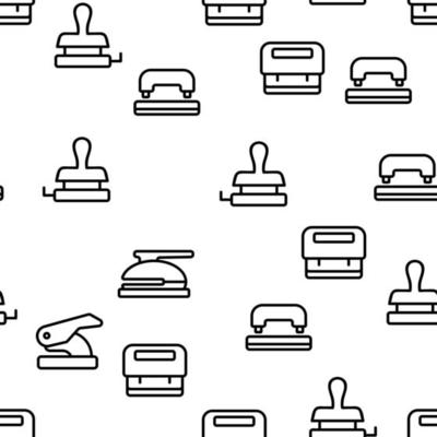 Hole Puncher Tool Vector Seamless Pattern