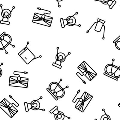 Hdtv Antenna Device Vector Seamless Pattern