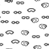 Diving Goggles Tool Vector Seamless Pattern