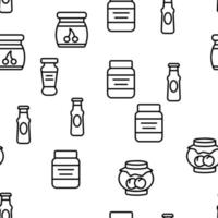 Pickled Product Food Vector Seamless Pattern