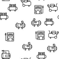 Air Compressor Device Vector Seamless Pattern