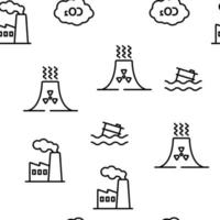 Pollution of Environment Vector Seamless Pattern