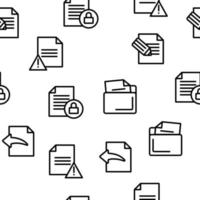 Digital, Computer Documents, File Vector Seamless Pattern