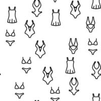 Swimsuit Woman Clothes Vector Seamless Pattern