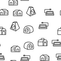 Doghouse Accessory Vector Seamless Pattern