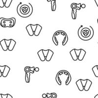 Shoulder Massager Vector Seamless Pattern