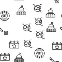 Political Election Vector Seamless Pattern