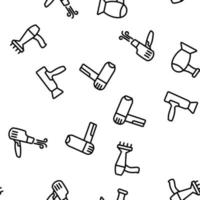 Blow Dryer Device Vector Seamless Pattern