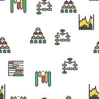 gráfico para analizar e investigar patrones sin fisuras vectoriales vector