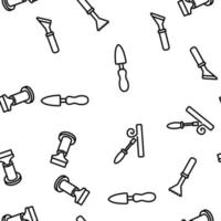 Chisel Carpentry Tool Vector Seamless Pattern