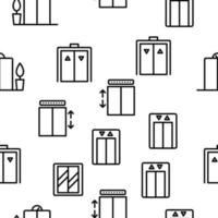 Passenger Elevator, Lift Vector Seamless Pattern