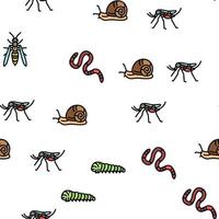 Insect, Spider And Bug Wildlife Vector Seamless Pattern