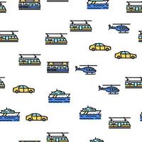 Transport For Riding And Flying Vector Seamless Pattern