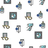 Contactless System Technology Vector Seamless Pattern