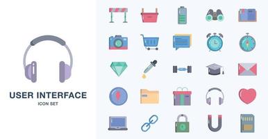 Basic ui, Essential, Icon, web, icon set, flat icon set vector