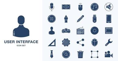 Basic ui, Essential, Icon, web, icon set, solid icon set vector