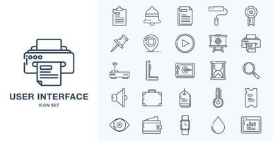 Basic ui, Essential, Icon, web, icon set, outline icon set vector