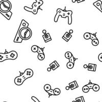 Gaming Joystick Vector Seamless Pattern