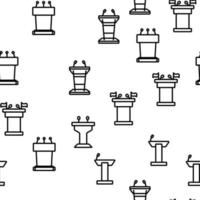 Podium Speaker Tool Vector Seamless Pattern