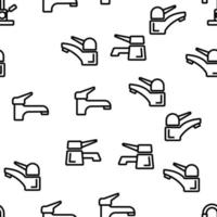 Different Faucet Seamless Pattern Vector