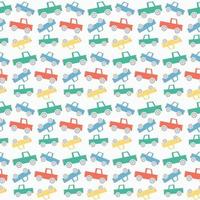 flat car multicolor seamless pattern vector